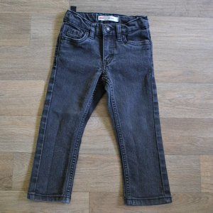 Levi's 511 Slim Toddler Black Denim Jeans Size 2T